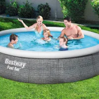 Piscină Bestway 57376BW 7340 l/ Gonflabil/ Gray photo 2