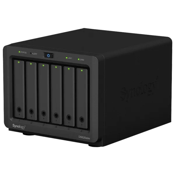 Сетевое хранилище Synology DS620slim Черный photo 2