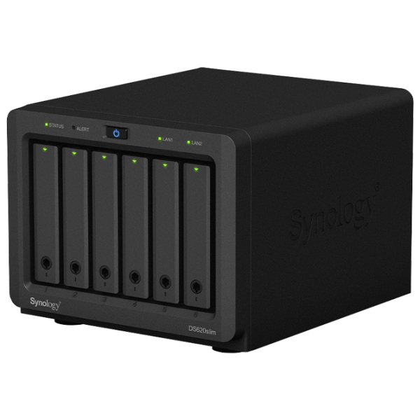 Сетевое хранилище Synology DS620slim Черный photo 2