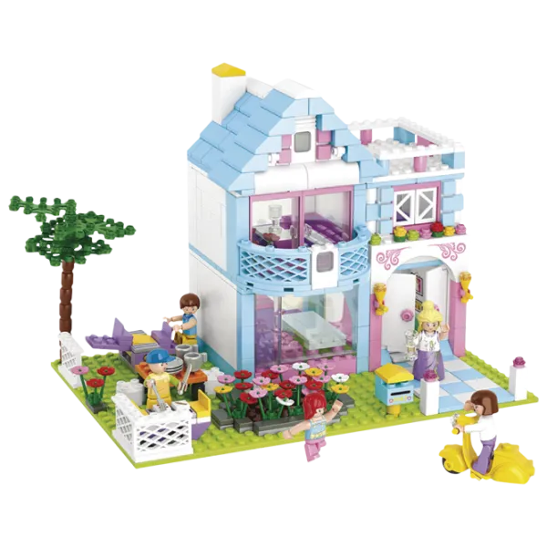 Constructor pentru copii Sluban Family House Casa familiei/ Light Blue photo 2