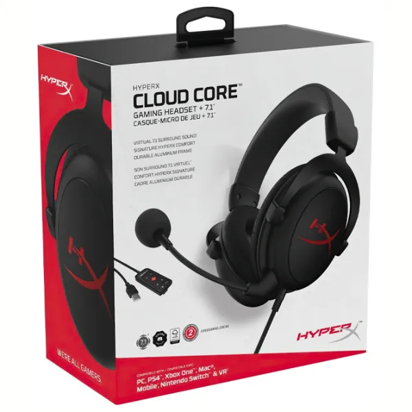 Căști HyperX Cloud Core Black Cu fir/ Gaming photo 8
