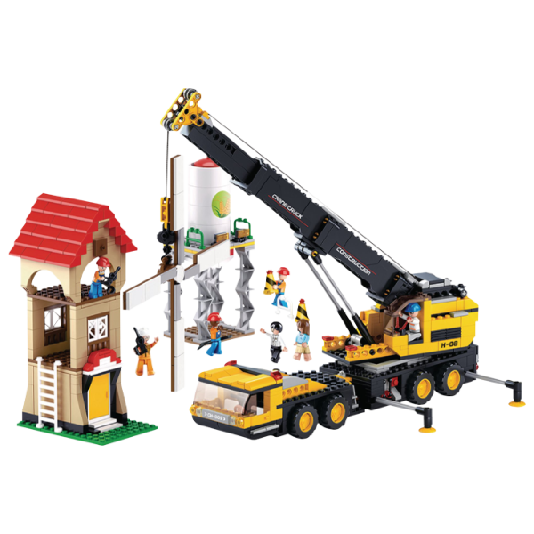 Детский конструктор Sluban Crane truck Строители/ Желтый photo 2