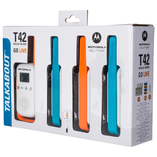 Stații Radio Motorola Talkabout T42 quad pack  White photo 4