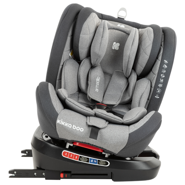 Детское автокресло Kikka Boo Armadillo  0 месяцев - 12 лет / 36 кг / Серый photo 6