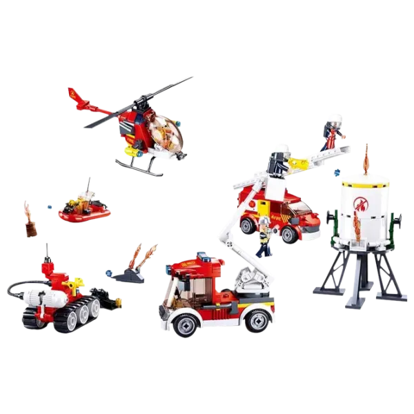 Constructor pentru copii Sluban Fire Set Pompieri/ Red photo 2 Constructor pentru copii Sluban Fire Set Pompieri/ Red photo 2
