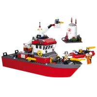 Детский конструктор Sluban Fireboat + Oil Tank Пожарные/ Красный photo 2