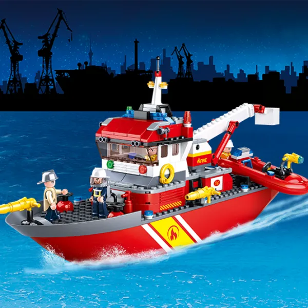 Constructor pentru copii Sluban Fireboat + Oil Tank Pompieri/ Red photo 3 Constructor pentru copii Sluban Fireboat + Oil Tank Pompieri/ Red photo 3