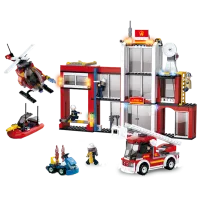 Детский конструктор Sluban Fire Station Пожарные/ Красный photo 2