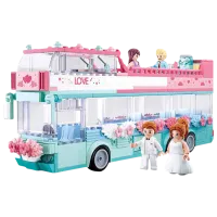 Детский конструктор Sluban Wedding Bus Автобус/ Розовый photo 2