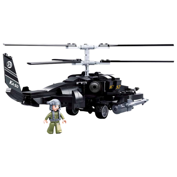 Детский конструктор Sluban bricks Ka-50 Вертолет/ Черный photo 3