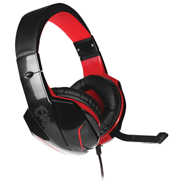 Căști Qumo Bionic Red Black Cu fir/ Gaming photo 2