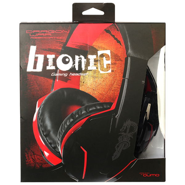 Căști Qumo Bionic Red Black Cu fir/ Gaming photo 4