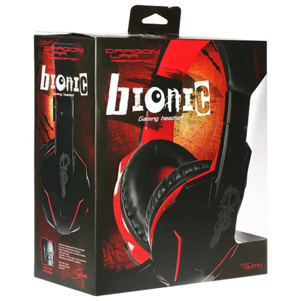 Căști Qumo Bionic Red Black Cu fir/ Gaming photo 5