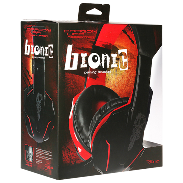 Căști Qumo Bionic Red Black Cu fir/ Gaming photo 5