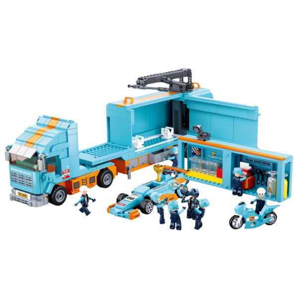 Детский конструктор Sluban Truck Гонки/ Светло-синий photo 2