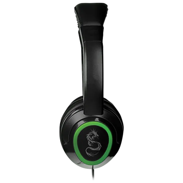 Căști Flex Champion Green Black Cu fir/ Gaming photo 2