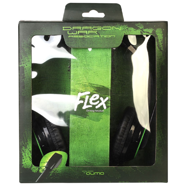Căști Flex Champion Green Black Cu fir/ Gaming photo 3