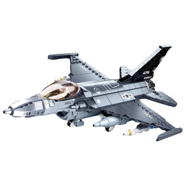 Детский конструктор Sluban F16C Falcon Fighter Самолёт/ Серый photo 2