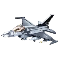 Детский конструктор Sluban F16C Falcon Fighter Самолёт/ Серый photo 2