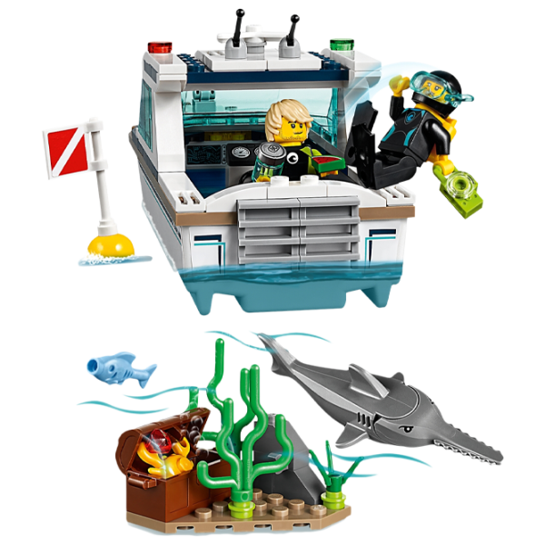 Детский конструктор LEGO Diving Yacht Судно/ Белый photo 4