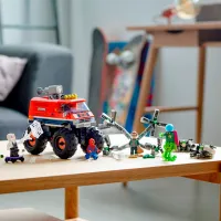 Constructor pentru copii LEGO Spider-Man's Monster Truck vs. Mysterio Transport/ Multicolor photo 5