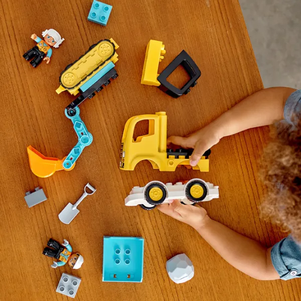 Детский конструктор LEGO Truck & Tracked Excavator Экскаватор/ Желтый photo 4