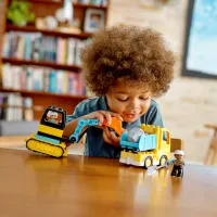 Constructor pentru copii LEGO Truck & Tracked Excavator Excavator/ Yellow photo 5