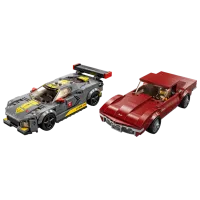 Constructor pentru copii LEGO Chevrolet Corvette1968 and C8.R Race Car Auto/ Multicolor photo 2