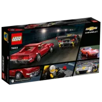 Constructor pentru copii LEGO Chevrolet Corvette1968 and C8.R Race Car Auto/ Multicolor photo 3