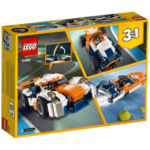 Детский конструктор LEGO Sunset Track Racer Автомобиль/ Белый photo 2