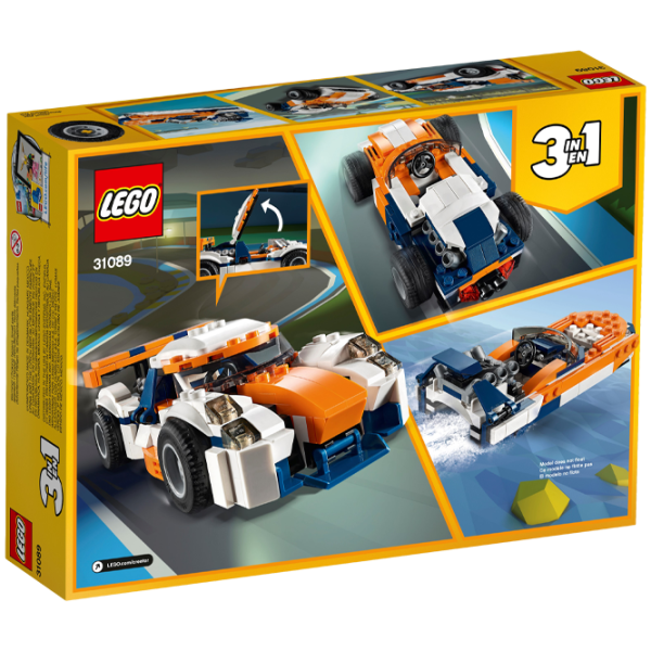 Детский конструктор LEGO Sunset Track Racer Автомобиль/ Белый photo 2