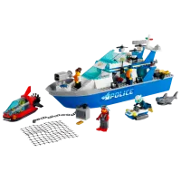 Constructor pentru copii LEGO Police Patrol Boat Transport/ Multicolor photo 2