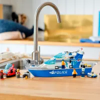 Constructor pentru copii LEGO Police Patrol Boat Transport/ Multicolor photo 5