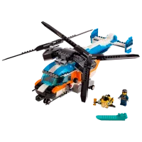 Constructor pentru copii LEGO Twin-Rotor Helicopter Transport/ Multicolor photo 2