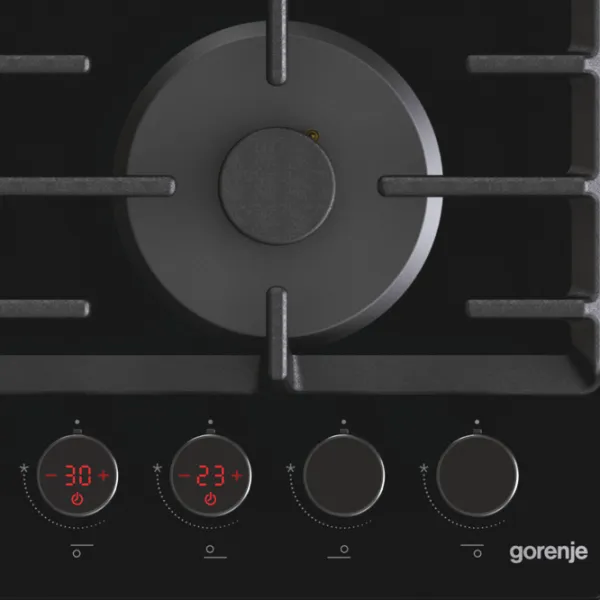 Plită încorporabilă pe gaz Gorenje GKTW 642 SYB Black photo 5