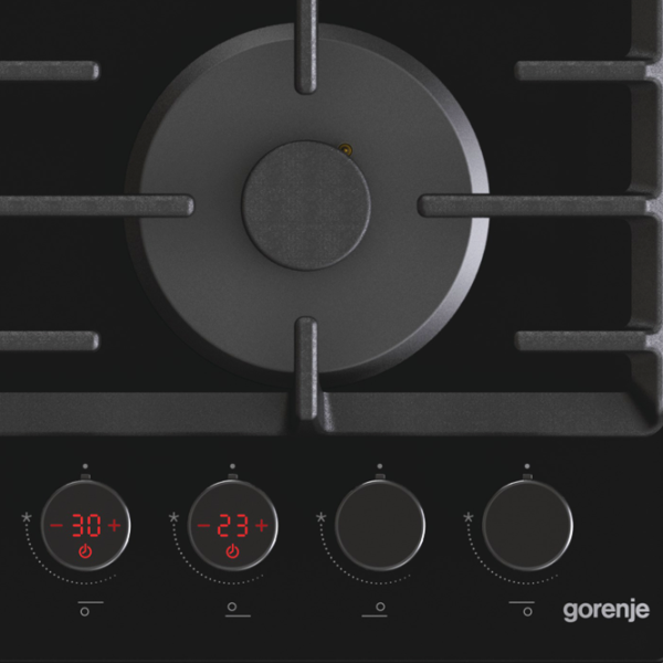 Plită încorporabilă pe gaz Gorenje GKTW 642 SYB Black photo 5