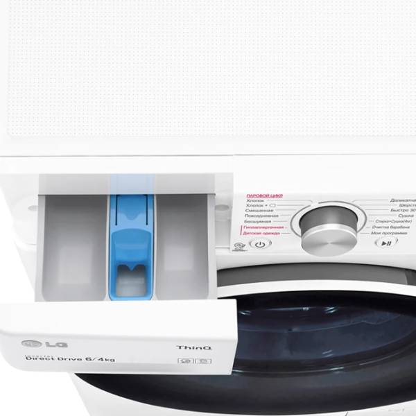 Стиральная машина с сушкой LG F2V5NG0W Direct Drive/AI DD/Steam/LG ThinQ/6 кг/Белый photo 10