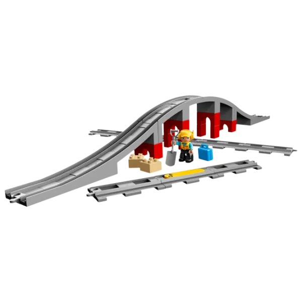 Конструктор LEGO Train Bridge and Tracks Железнодорожные пути/ Серый photo 3