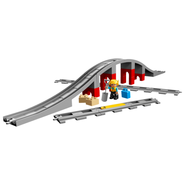 Конструктор LEGO Train Bridge and Tracks Железнодорожные пути/ Серый photo 3