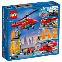 Constructor pentru copii LEGO Fire Rescue Helicopter Pompieri/ Red photo 2