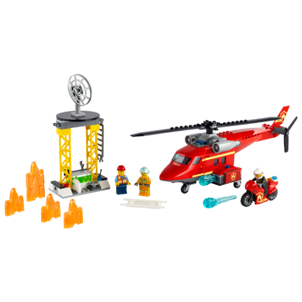 Детский конструктор LEGO Fire Rescue Helicopter Пожарные/ Красный photo 3