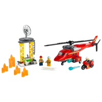 Constructor pentru copii LEGO Fire Rescue Helicopter Pompieri/ Red photo 3