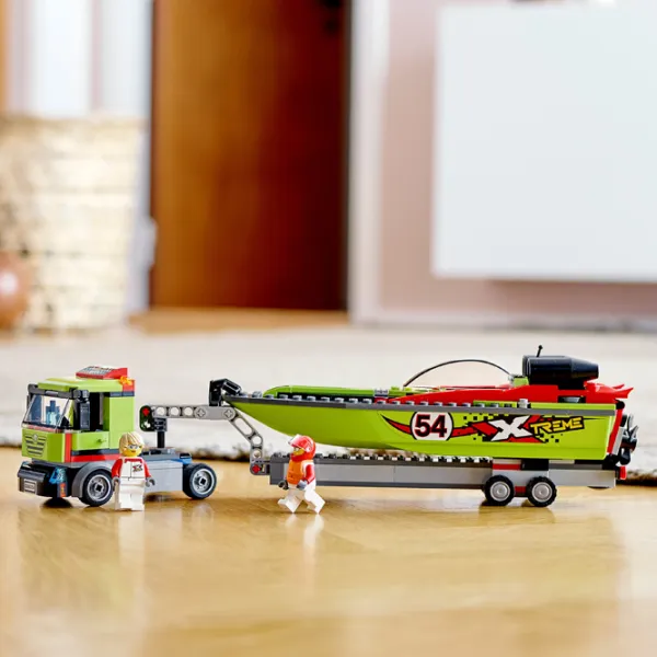 Детский конструктор LEGO Race Boat Transporter Судно/ Зелёный photo 4