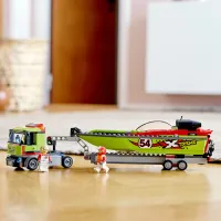 Constructor pentru copii LEGO Race Boat Transporter Corabie/ Green photo 4