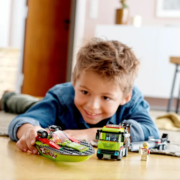 Детский конструктор LEGO Race Boat Transporter Судно/ Зелёный photo 5