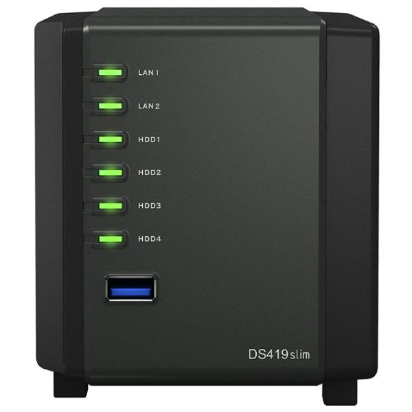 DiscStation Synology DS419slim Black photo 2