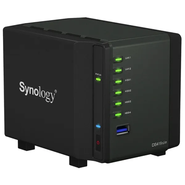 DiscStation Synology DS419slim Black photo 3