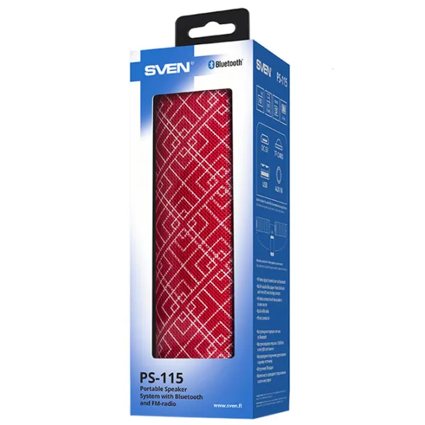 Boxă portabilă Sven PS-115 10 W/ Red photo 5 Boxă portabilă Sven PS-115 10 W/ Red photo 5