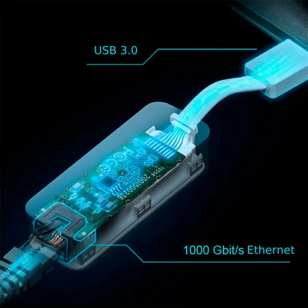 Сетевой адаптер TP-Link UE300 LAN/ Белый photo 4