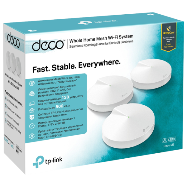 Усилитель сигнала TP-Link Deco M5 Mesh Wi-Fi/ Белый photo 4